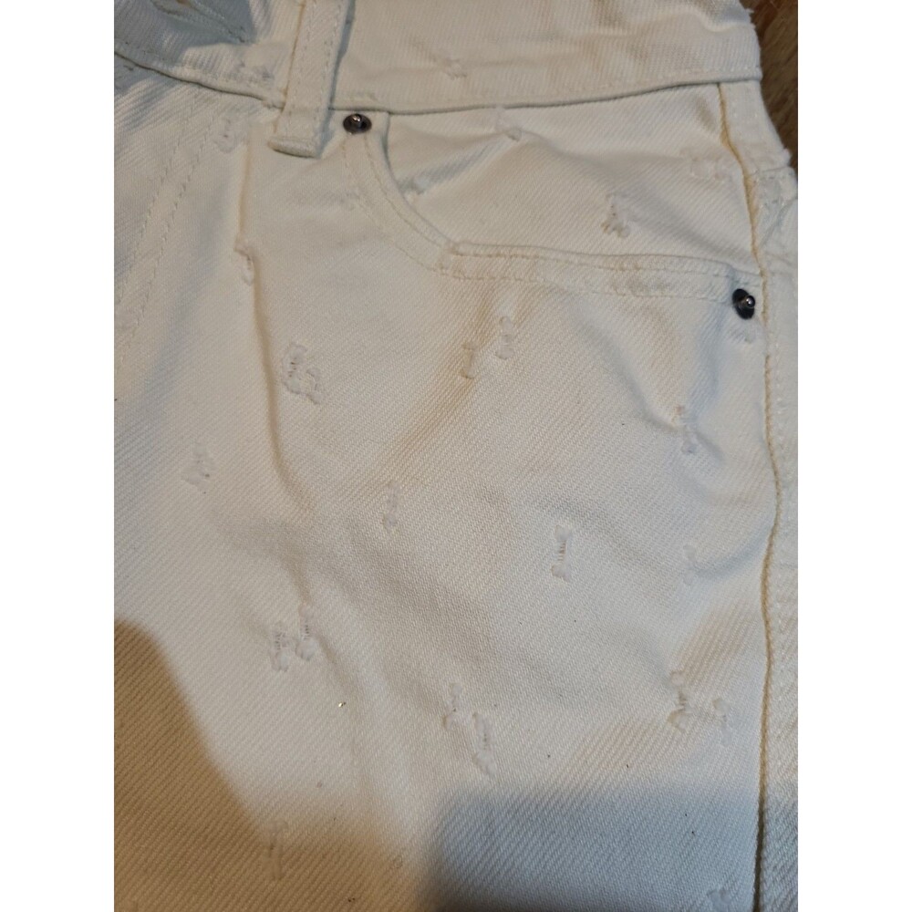 Future Collective x Jenny K Lopez White Eyelet Wide Leg Jeans Size 2 Rigid Denim - Picture 7 of 7